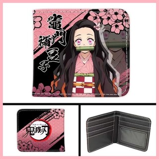 Ví đựng tiền xu Demon Slayer Tomioka Nezuko Zenitsu shinobu Demon Slayer Ví ngắn Anime Nhật Bản Hàng hóa Nezuko Zenitsu Tanjirou PU Ví đựng tiền xu hai lần