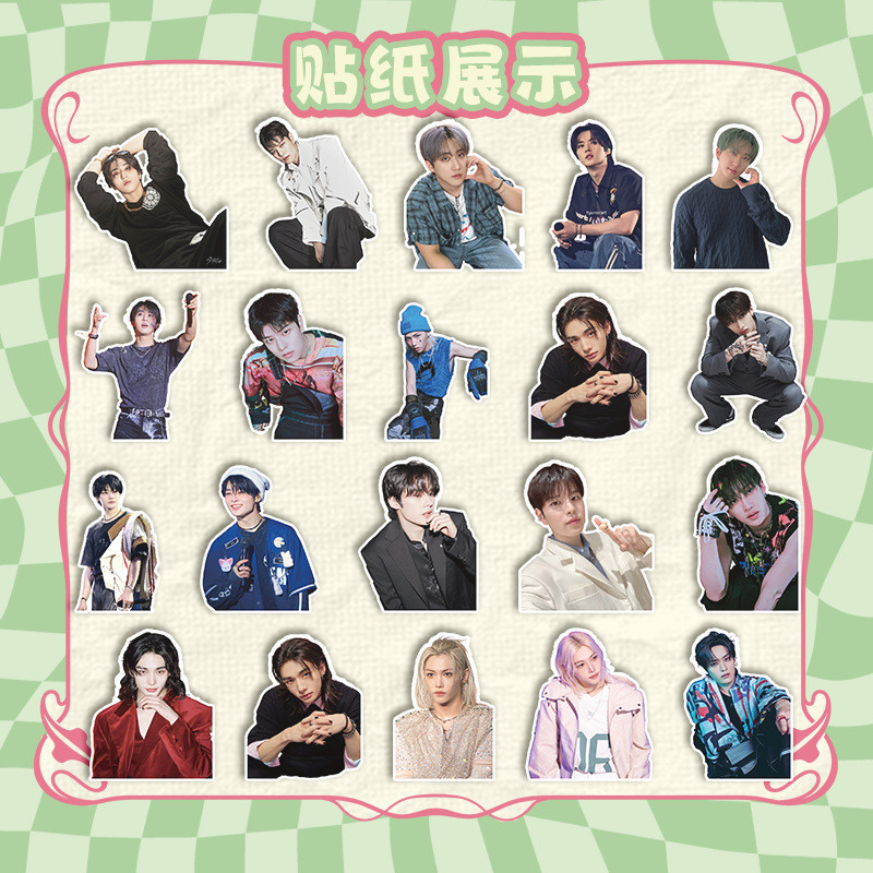 Linxx 40 Tờ Đi Lạc Trẻ Em KPop Bé Trai Nhóm Quạt Sưu Tập Miếng Dán Trang Trí Miếng Dán Cho Album Tạp Chí Thủ Công DIY KPop Merch