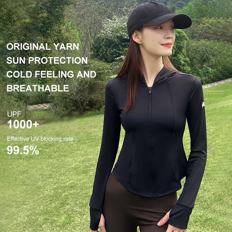 Mô tả CAMEL CROWN Quần áo chống nắng Áo khoác ngắn thoáng khí băng chống tia cực tím dành cho nữ - 1