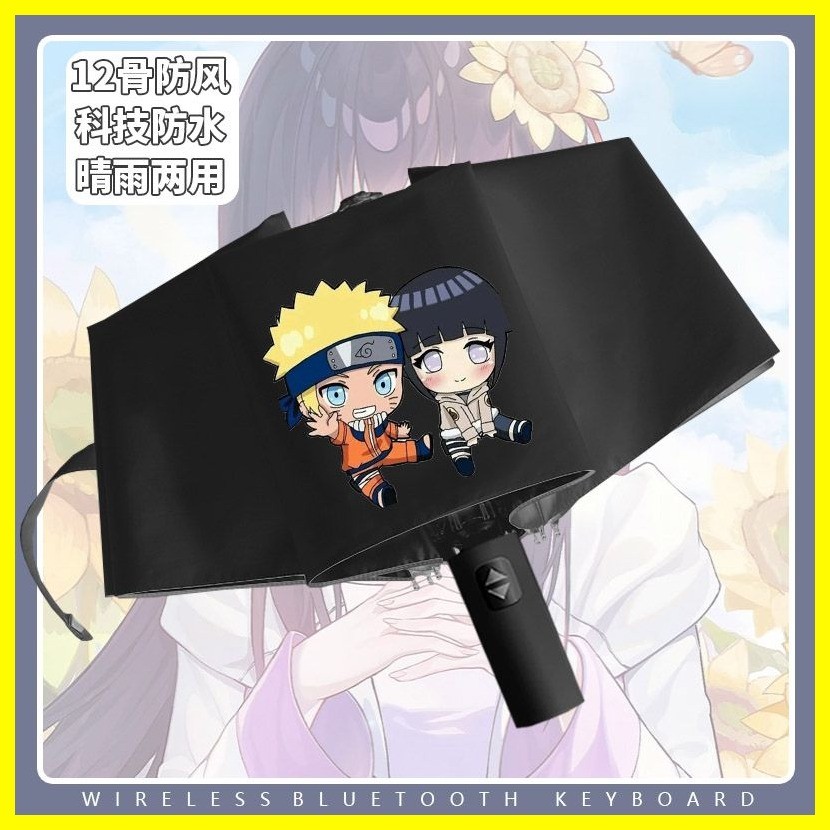[ZOCI] Ô dù gấp Naruto Hyuga Hinata Naruto Sunny Umbrella Tấm che nắng học sinh công dụng kép Tấm che nắng gấp hoàn toàn tự động Trẻ em Anime Sun Umbrella Itachi
