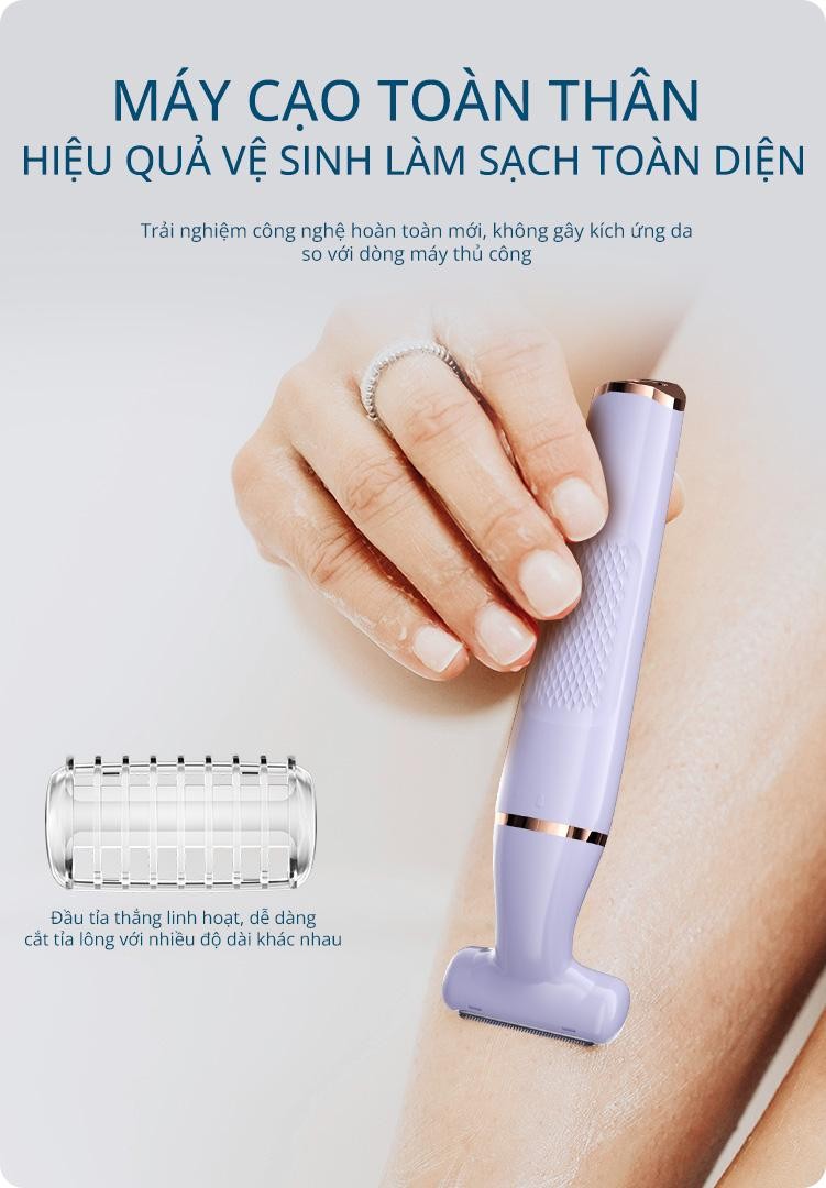Mô tả Máy cạo toàn thân đa năng Enchen A1 - chống nước - lưỡi dao thép không gỉ - 3 in 1 - BH 6 tháng - 4