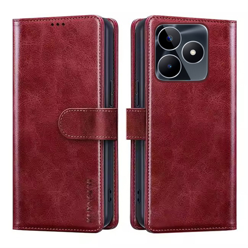 Ốp Điện Thoại Ví Cho OPPO Realme C63 C61 C65s C53 C51 C51s C60 4G Note 60 60x 50 Có Đựng Thẻ Đế Da Lật Từ Tính Bảo Vệ Vỏ Chống Sốc