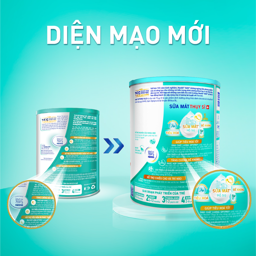 Mô tả Bộ 3 Lon Sữa bột Nestlé NAN OPTIPRO PLUS 4 xuất xứ Thụy Sĩ 800g cho bé 2 - 6 tuổi - 7