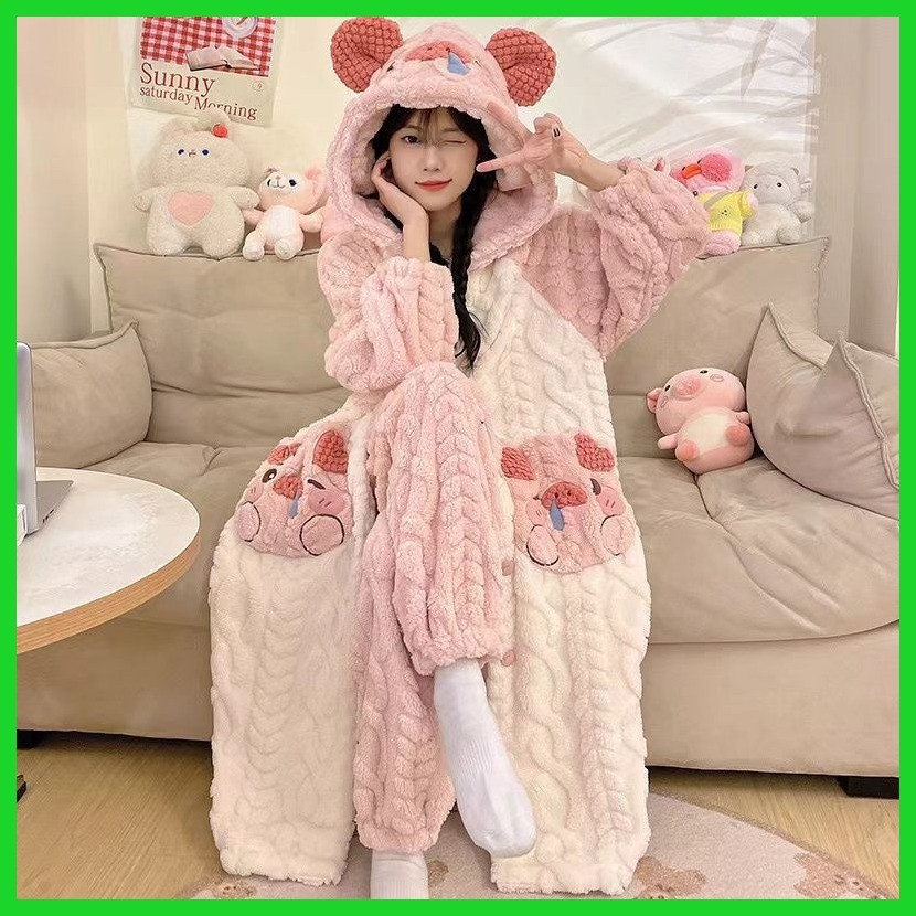 Phong Cách Mới Bộ Đồ Ngủ Mùa Đông Lông Cừu-Fleece-Fleece-Fleece-Fleece-F