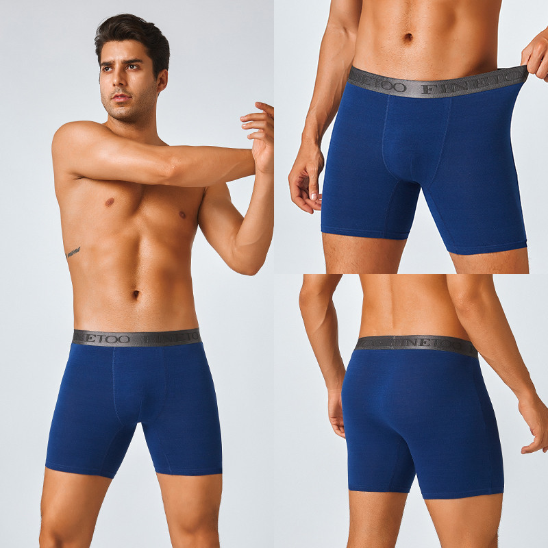 Mô tả Finetoo Quần Đùi Cotton Nguyên Chất Cho Nam Quần Lót Thoáng Khí Trung Bình Boxer Quần Lót Hấp Thụ Và Kháng Khuẩn S-XXL - 1