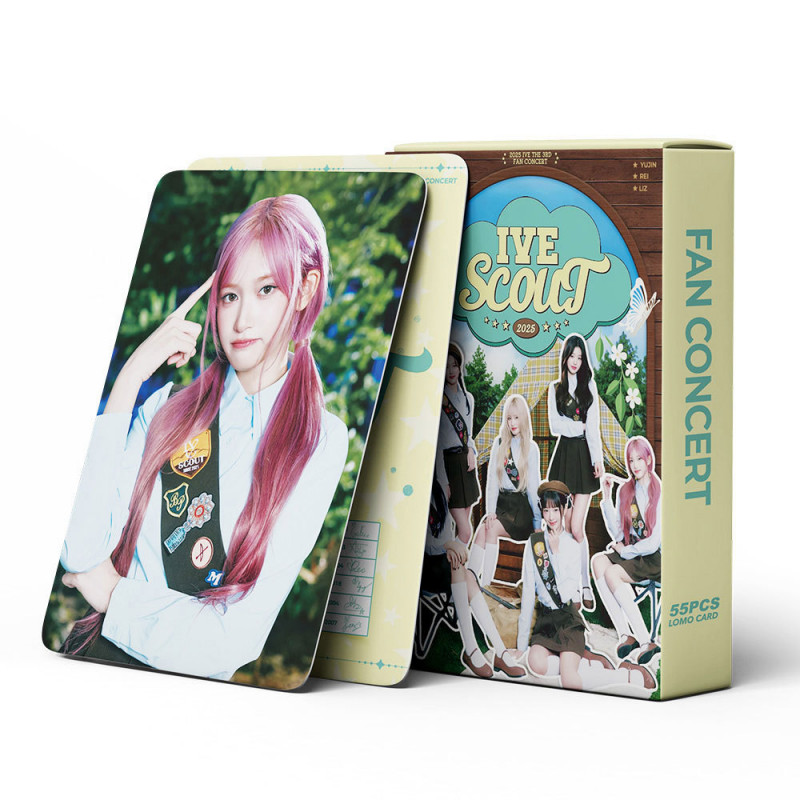 LINXX 55 Chiếc IVE SCOUT Album LOMO Card Set Kpop Girl Group IVE Photo Cards Người Hâm Mộ Bộ Sưu Tập Cao Cấp Làn Sóng Hàn Quốc Hàng Hóa