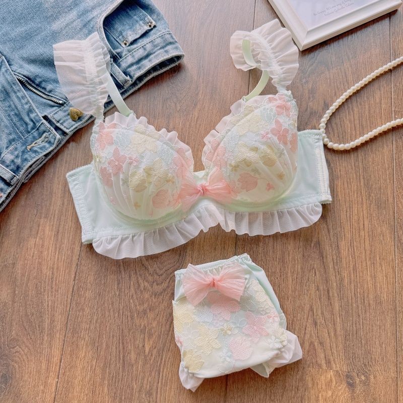 Ngọt Ngào Nhật Bản Phong Cách Mới Bộ Đồ Lót Bé Gái Ren Dễ Thương Áo Ngực Nhỏ Sgging Tập Hợp Áo Ngực Gợi Cảm