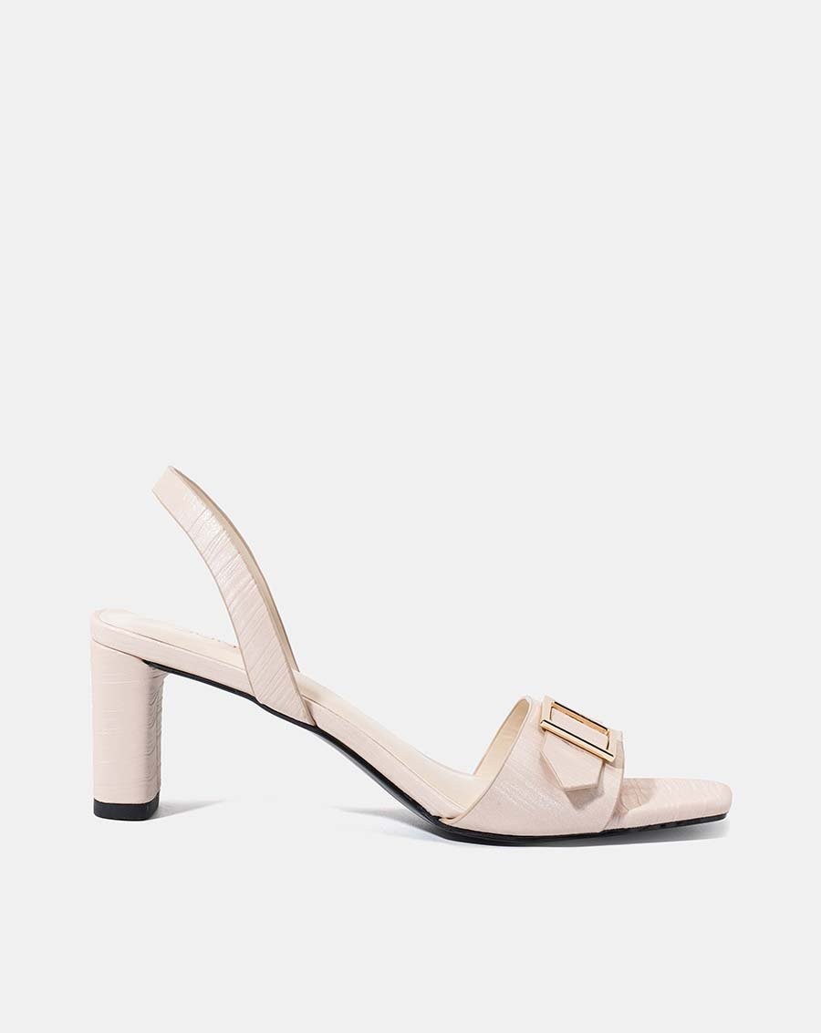 Giày Sandal Nữ 7cm JUNO SD07044 Mũi Vuông Khóa Trang Trí - Hình ảnh 3