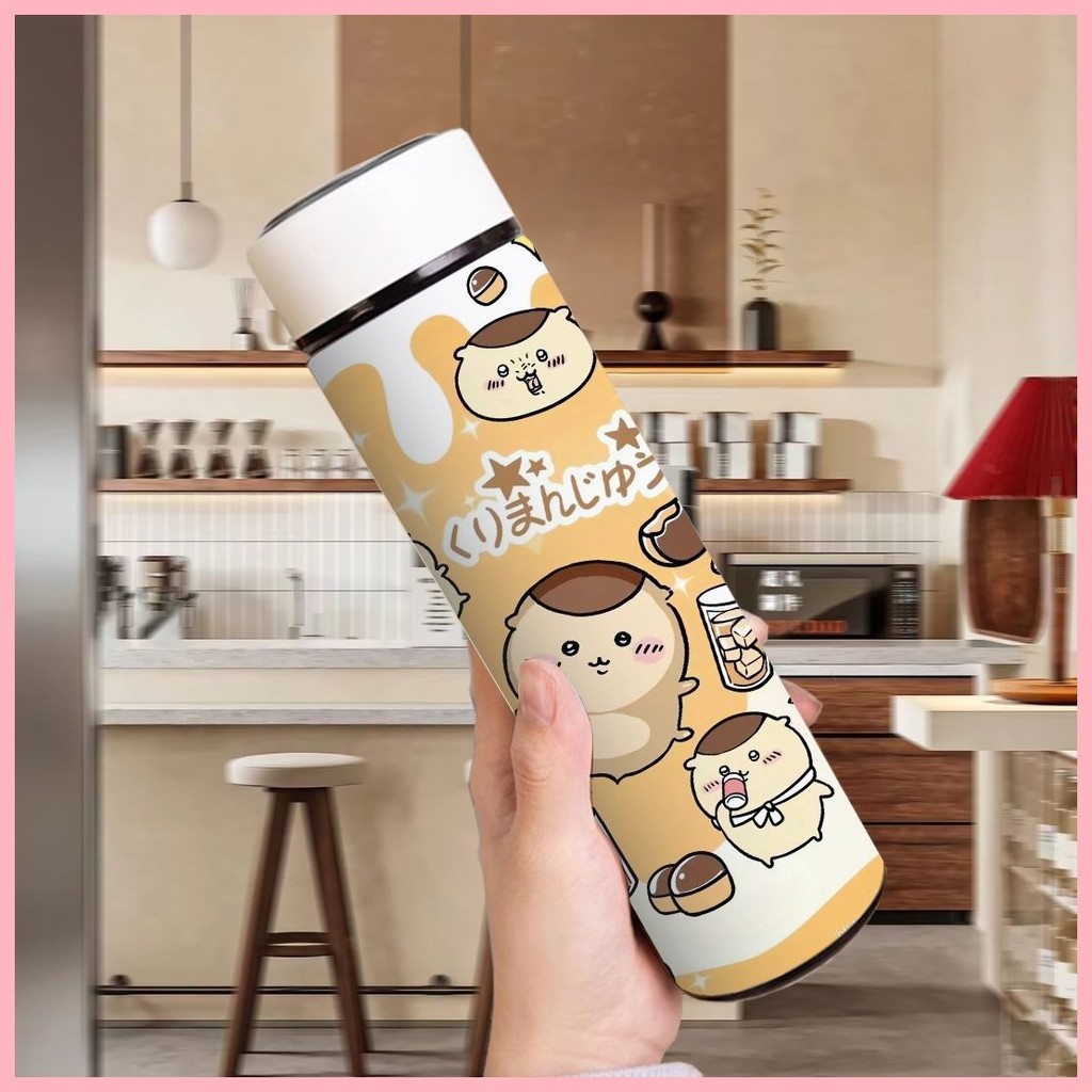 Cốc Nước Giữ Nhiệt Cốc Chiikawa Chiikawa Chiikawa Thông Minh Thermos Cup Hai Chiều Thép Không Gỉ Di Động Hiển Thị Nhiệt Độ Hoạt Hình Cốc Nước Ngoài Trời