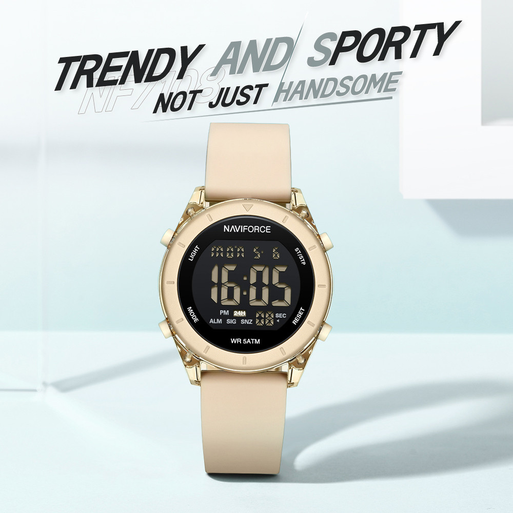 Mô tả Naviforce NF7108 Đồng hồ kỹ thuật số Nữ thể thao đa chức năng Chống nước Đồng hồ đeo tay Chrono Đồng hồ đeo tay ngoài trời cho bé gái - 1