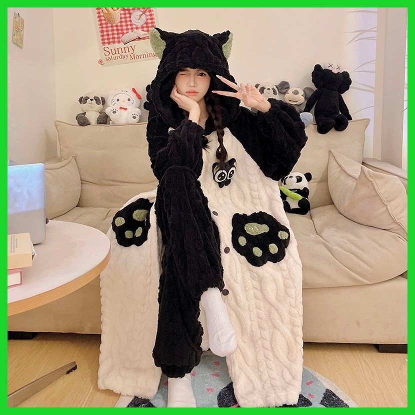 Phong Cách Mới Bộ Đồ Ngủ Mùa Đông Lông Cừu-Fleece-Fleece-Fleece-Fleece-F