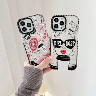Ốp Lưng Cà Phê GIRL BOSS Cho IPhone 11 12 13 14 15 16 Pro Max X XS MAX XR 6 6s 7 8 Plus Màu Sắc Trong Suốt Chống Sốc Chống Rơi TPU Mềm