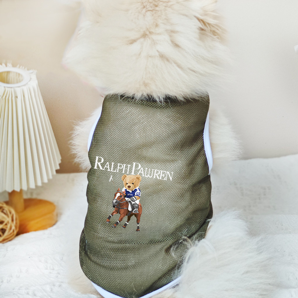 ✨ Hàng Mới Về ✨ S-2XL Mèo / Chó Thoải Mái Quần Áo Thú Cưng Cưỡi Gấu Họa Tiết In Hình Thoáng Khí Chó Lưới Áo Vest