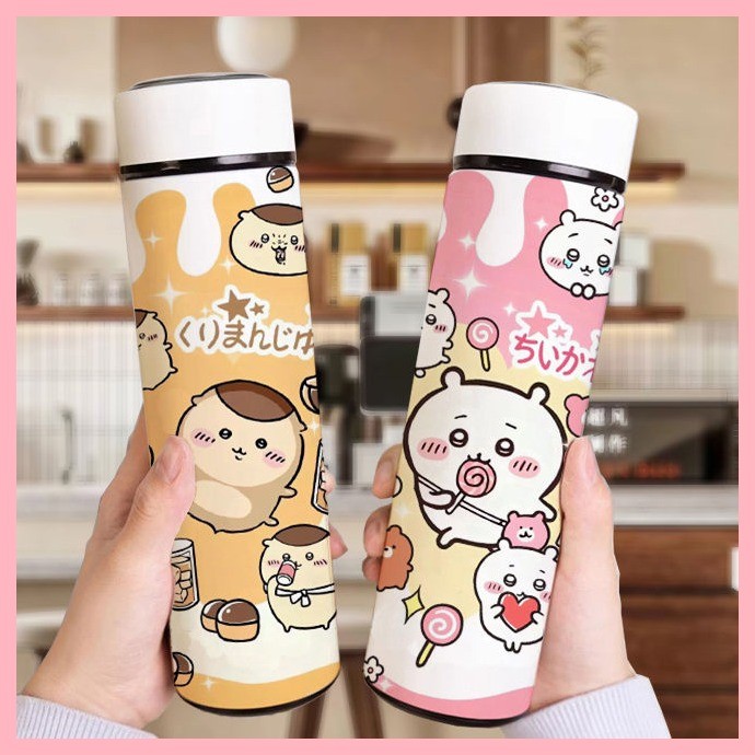 Cốc Nước Giữ Nhiệt Cốc Chiikawa Chiikawa Chiikawa Thông Minh Thermos Cup Hai Chiều Thép Không Gỉ Di Động Hiển Thị Nhiệt Độ Hoạt Hình Cốc Nước Ngoài Trời