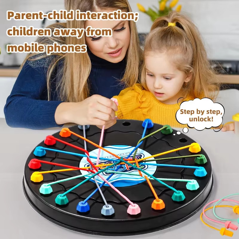 Mới Kid Dây Nút Câu Đố Bảng Màu Trò Chơi Dây Xoắn Kết Nối Dây Trò Chơi Bàn Cha Mẹ Con Đồ Chơi Tương Tác Quà Sinh Nhật