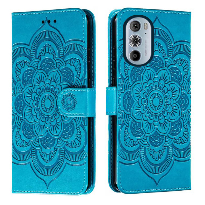 Ốp Điện Thoại Da Hoa Emboss Cho Motorola Moto Edge 30 Pro Edge Plus Edge + 2022 Ví Datura Flip Book Case Cover Funda