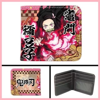 Ví đựng tiền xu Demon Slayer Tomioka Nezuko Zenitsu shinobu Demon Slayer Ví ngắn Anime Nhật Bản Hàng hóa Nezuko Zenitsu Tanjirou PU Ví đựng tiền xu hai lần
