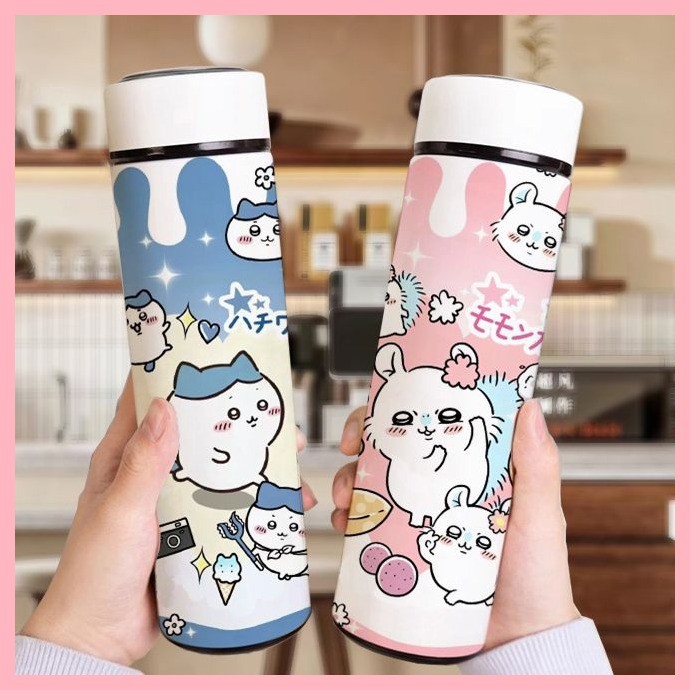 Cốc Nước Giữ Nhiệt Cốc Chiikawa Chiikawa Chiikawa Thông Minh Thermos Cup Hai Chiều Thép Không Gỉ Di Động Hiển Thị Nhiệt Độ Hoạt Hình Cốc Nước Ngoài Trời