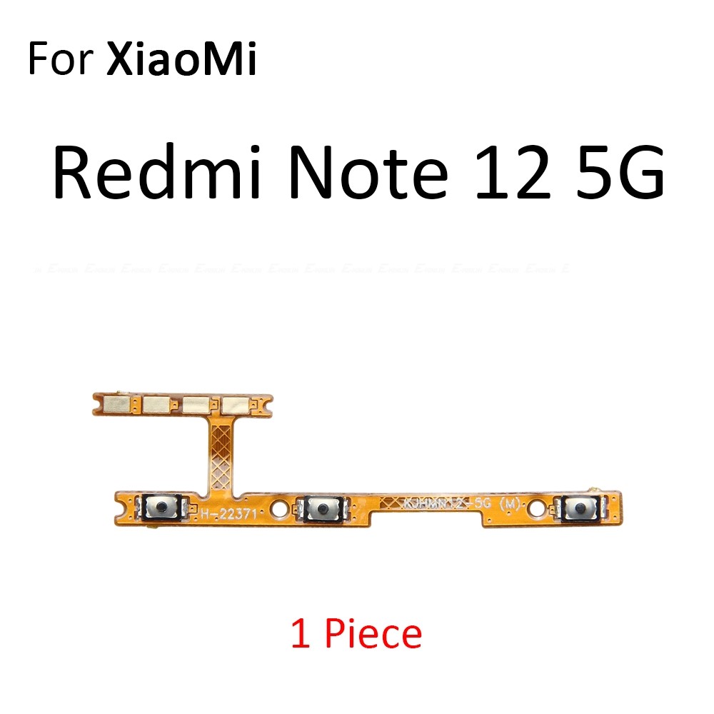 Tắt Tiếng Công Tắc Phím Nguồn BẬT TẮT Nút Âm Lượng Điều Khiển Cáp Mềm Cho Xiaomi Redmi Turbo 3 Note 12 12R 13 13R Pro Plus 4G 5G Thay Thế Các Bộ Phận
