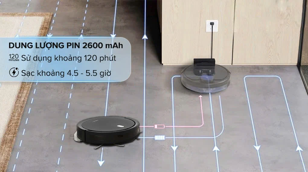 Mô tả Robot Hút Bụi Lau Nhà Xiaomi Vacuum E5 | 3 Cấp Độ Hút | Cảm Biến Né Vật Cản | BH Chính Hãng 12 Tháng - Trắng - 2