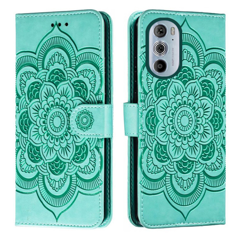 Ốp Điện Thoại Da Hoa Emboss Cho Motorola Moto Edge 30 Pro Edge Plus Edge + 2022 Ví Datura Flip Book Case Cover Funda