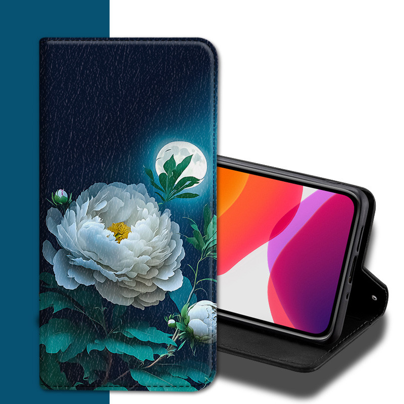 Ốp điện thoại bằng da điện thoại thẻ hoa Samsung Thích hợp cho Note 10 + 20 Ultra S24 Pro S23 FE Flip Cover Vỏ bảo vệ