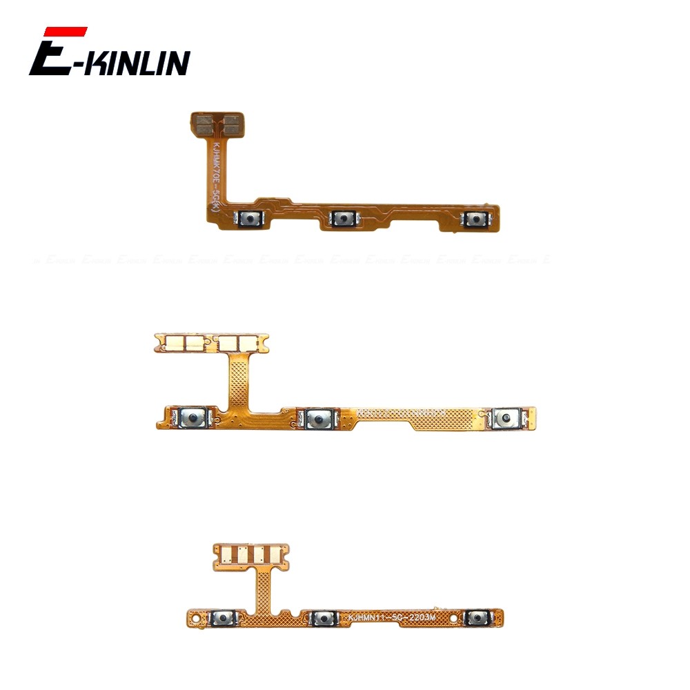 Tắt Tiếng Công Tắc Phím Nguồn BẬT TẮT Nút Âm Lượng Điều Khiển Cáp Mềm Cho Xiaomi Poco M4 M5 M5s M6 X5 X6 Pro Plus Neo 5G 4G Thay Thế Các Bộ Phận