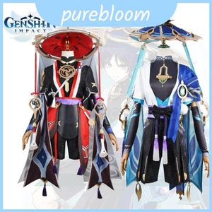 Tác Động Genshin Polyester Kunikurushi-Wanderer Wanderer Scaramouch Cosplay Mũ Tre Trang Phục Người Lớn