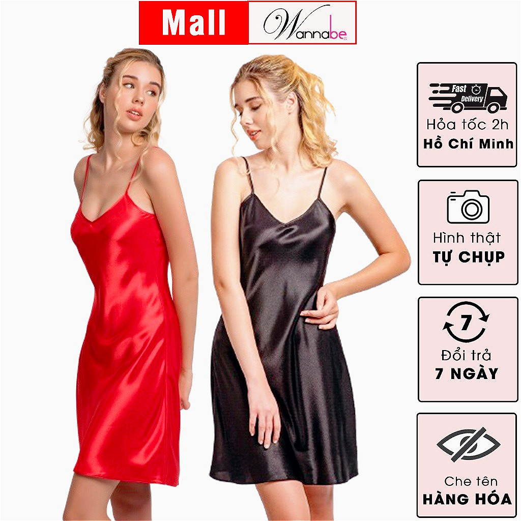 Đầm ngủ lụa Satin WANNABE DN612