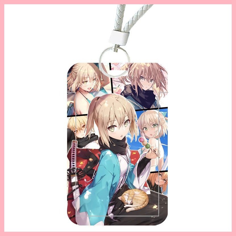 Hộp đựng thẻ Hộp đựng thẻ Vỏ bảo vệ Hộp đựng thẻ Karna Gilgamesh Emiya Shirou Tohsaka Rin Altria Pendragon Okita Soji số phận / Hộp đựng thẻ FGO Thẻ trường Thẻ bữa ăn sinh viên Thẻ kiểm soát truy cập Thẻ xe buýt Vỏ bảo vệ nhà máy Dây buộc