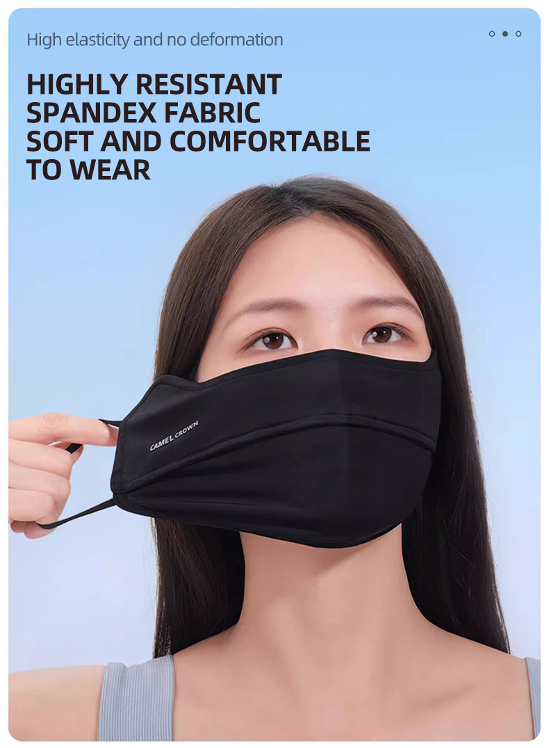 Mô tả Mặt nạ chống nắng nữ CAMEL CROWN Mặt nạ chống nắng 3D Stereo Mặt nạ che nắng thể thao đi xe đạp nhỏ - 7