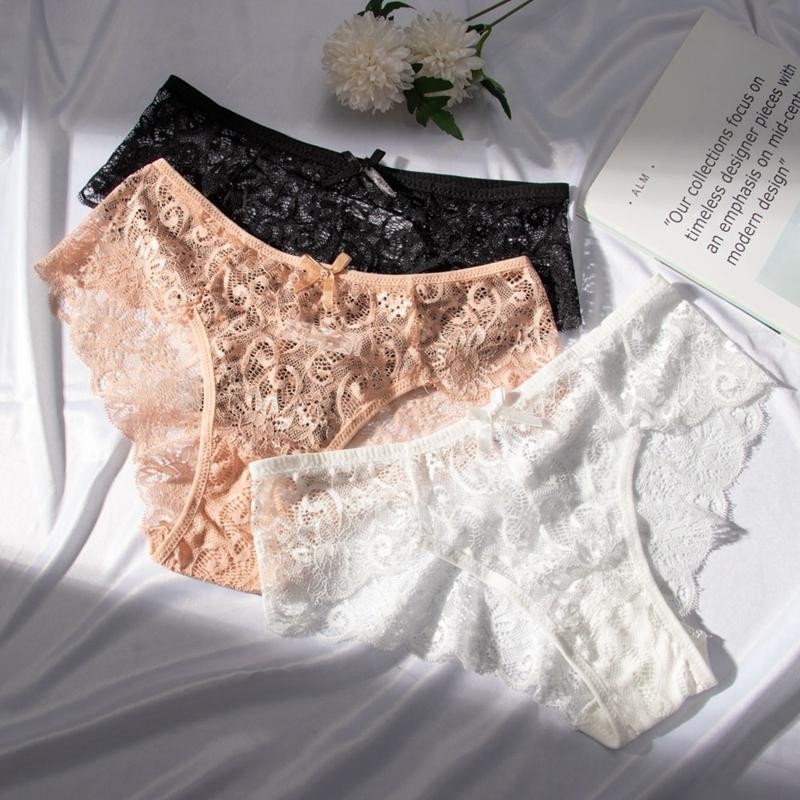 Mô tả ECMN Bộ áo ngực và quần lót ren một lớp gợi cảm rỗng dành cho nữ cỡ lớn Áo ngực nâng ngực không đệm - 11