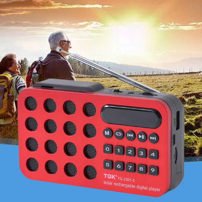 Mini Năng Lượng Mặt Trời Bluetooth Radio Đa Năng Sạc Loa Không Dây Di Động Hỗ Trợ Usb Tf Card Mp3 Máy Nghe Nhạc