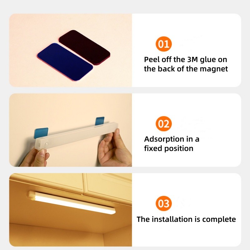 Mô tả Evebot đèn ngủ cảm biến cơ thể người, tuổi thọ pin 100 ngày, lắp đặt từ tính không dây, sạc tiện lợi - 6