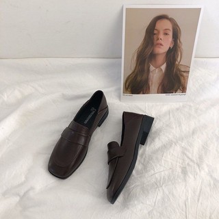 35-43 Size Lớn Nữ Phong Cách Anh Quốc Giày Da Nhỏ Nữ Phong Cách Mới Giày Gót Dày 41 Retro Loafers