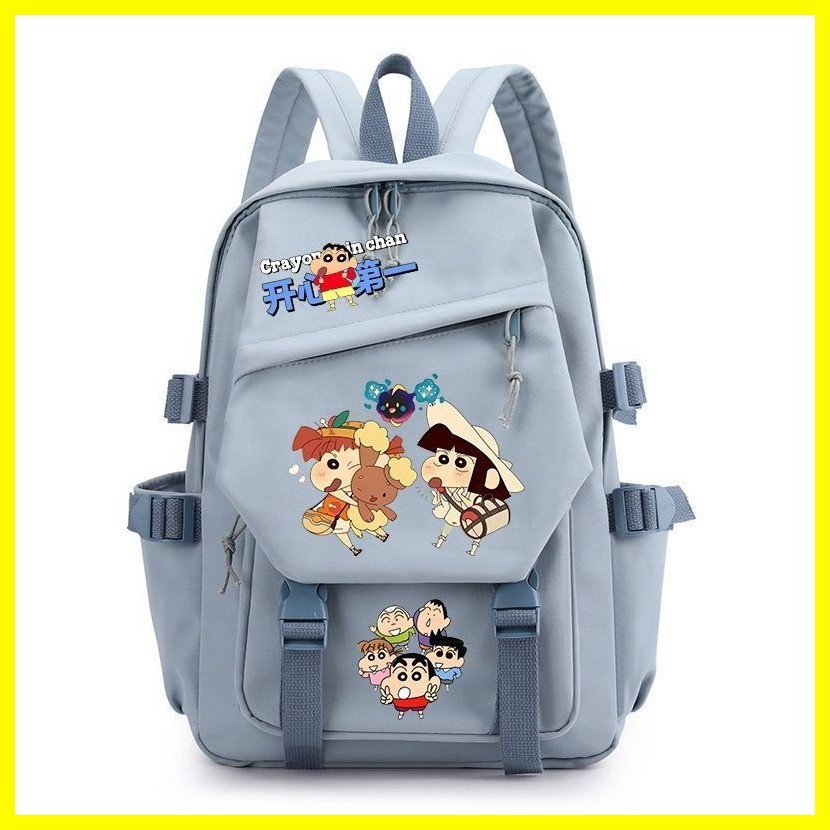 [Zoci] Schoolbag Crayon Shin-chan Nohara shinnosuke Crayon Shin-chan Campus Túi đi học đơn giản Học sinh trung học cơ sở Ba lô thời trang Ba lô Anime giá trị cao