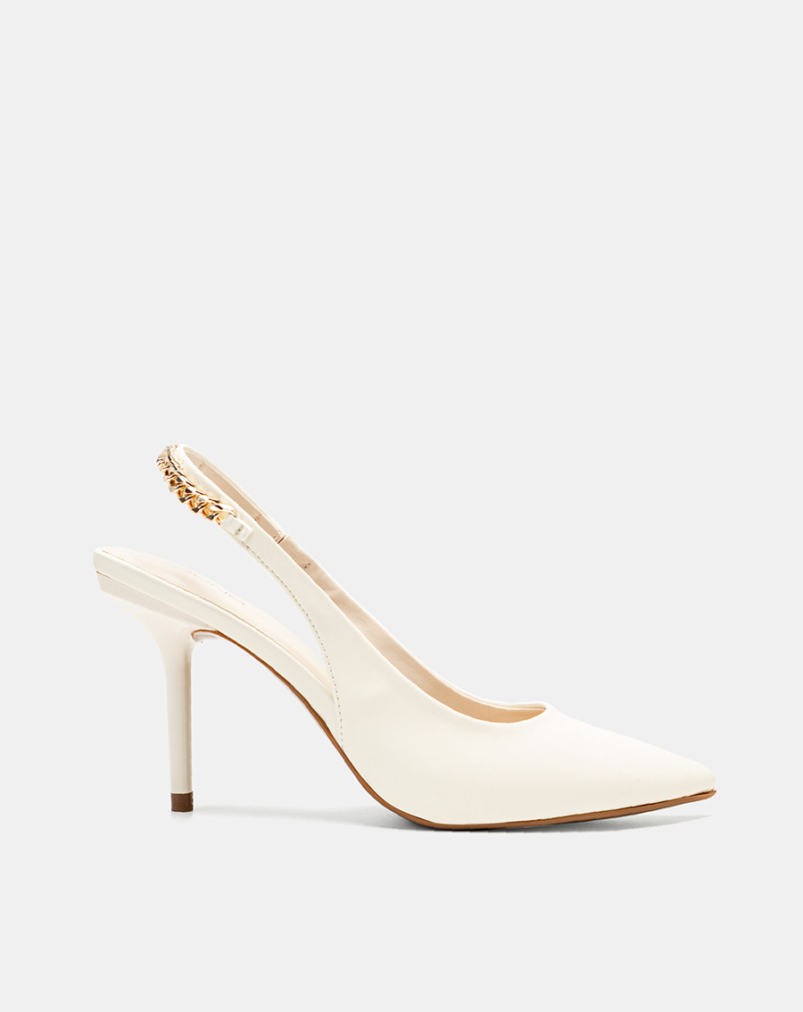 Mô tả Giày Cao Gót Nữ 9cm Thời Trang JUNO Giày Cao Gót Slingback Phối Xích CG09170 - 3