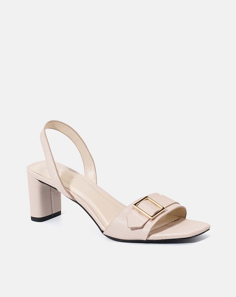 Giày Sandal Nữ 7cm JUNO SD07044 Mũi Vuông Khóa Trang Trí - Hình ảnh 4