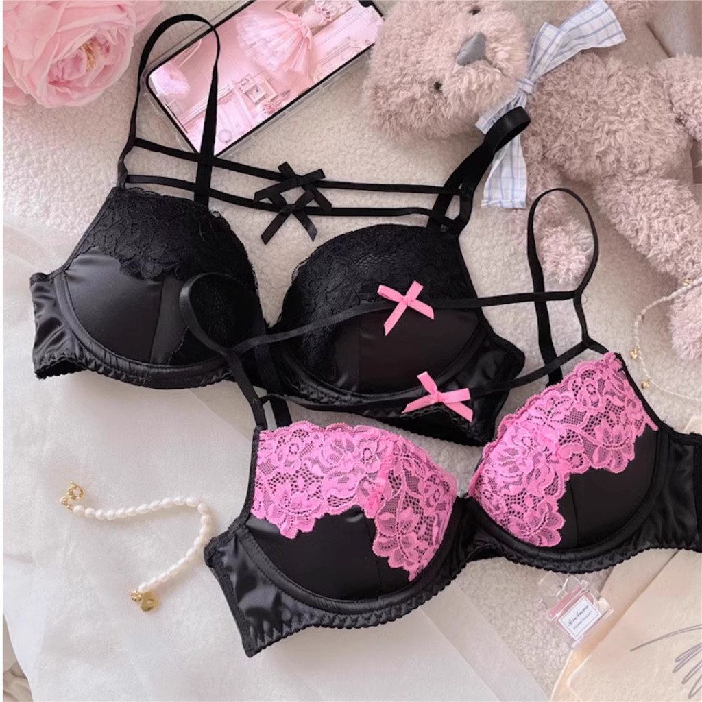 32-38ab Bọt Biển Mềm Ngực Nhỏ Nữ Vòng Thép Áo Ngực Ren Gợi Cảm Đồ Lót Thoải Mái Đẩy Lên Dưới Dây Quần Lót Nữ