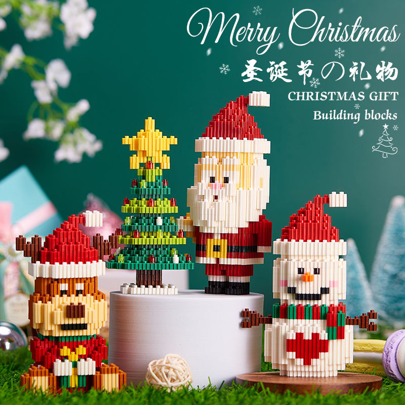 Ngày Lễ Giáng Sinh Quà Tặng Trang Trí Giáng Sinh Cabin Khối Xây Dựng Tương Thích Lego Lắp Ráp Đồ Trang Trí Mô Hình Đồ Chơi Cho Cặp Đôi Bạn Bè Quà Tặng Giáng Sinh