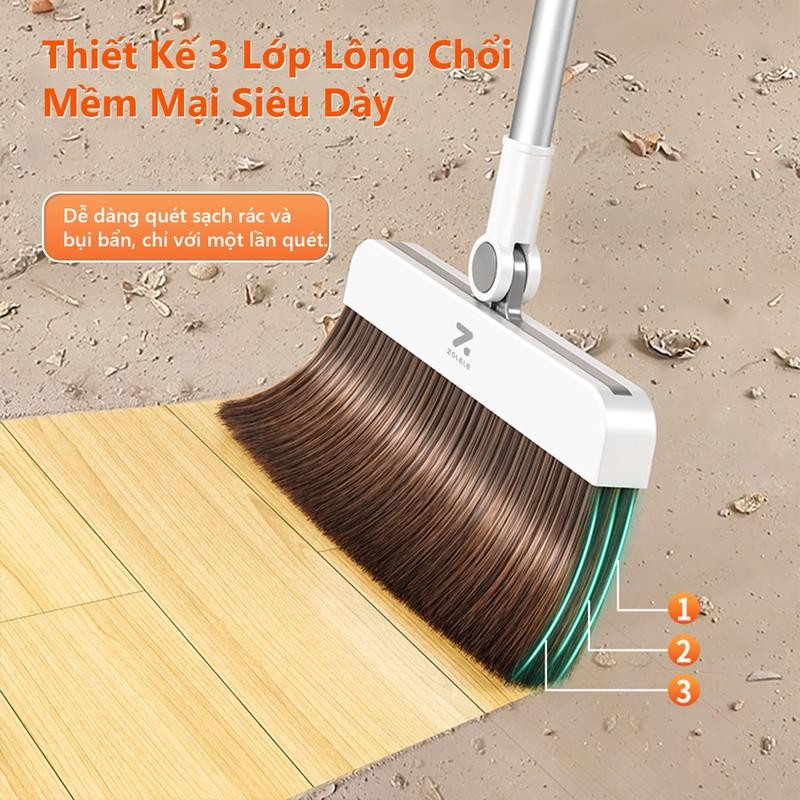 Mô tả Bộ Chổi Quét Nhà Thông Minh Kèm Hốt Rác Gạt Nước C3 Bộ Dụng Cụ Vệ SInh Zolele - Chính Hãng - 5