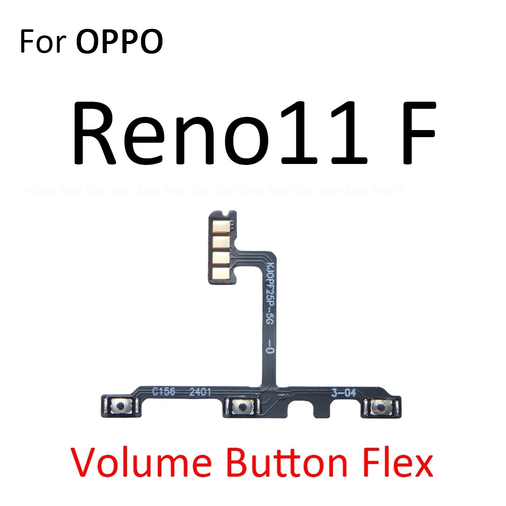 Tắt Tiếng Công Tắc Chìa Khóa Nguồn Cho OPPO Reno 9 10 11 12 Reno9 Reno10 Reno11 Reno12 Pro Plus F BẬT TẮT Nút Âm Lượng Điều Khiển Cáp Mềm Thay Thế Các Bộ Phận
