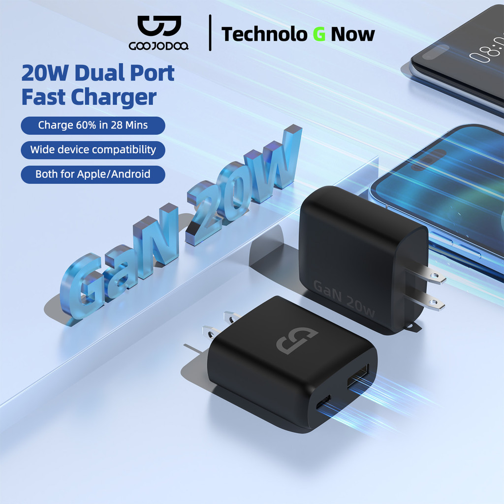 Đầu sạc nhanh GOOJODOQ 20W cho Type-C + Chất liệu vỏ USB Chất liệu chống cháy Chip an toàn thông minh