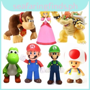 14cm Trò Chơi Super Mario Bros Mô Hình Búp Bê Luigi Yoshi Đào Lừa Kong Nấm Nhân Vật Đồ Chơi Trẻ Em Người Hâm Mộ Sinh Nhật Xmas