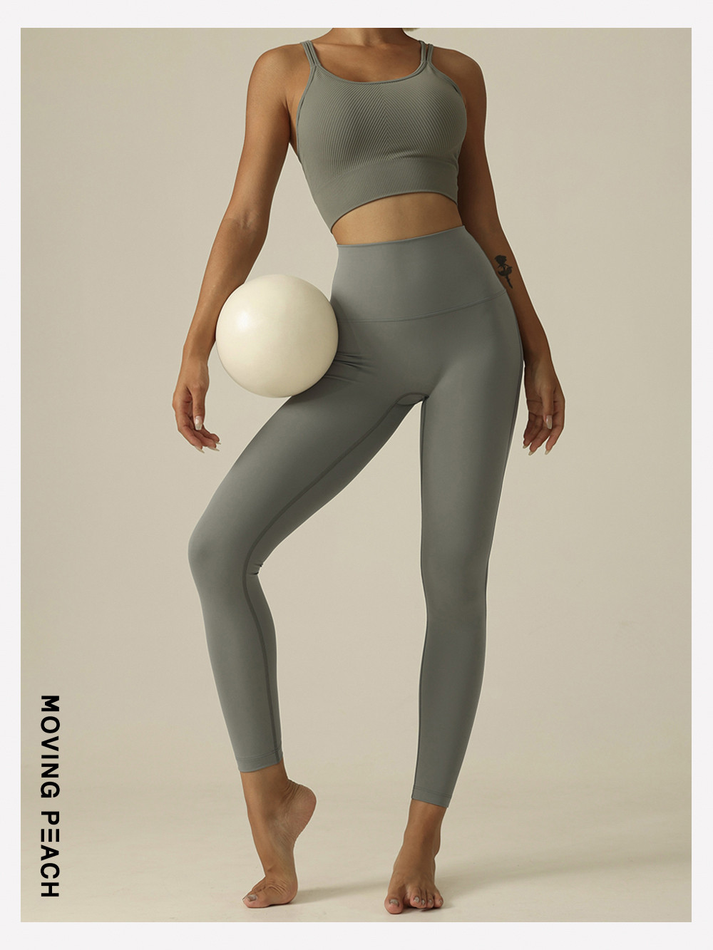 Mô tả Moving PEACH Nén Quần Legging Tập Yoga Quần Định Hình Huấn Luyện Điêu Khắc Quần Legging HLL - 9