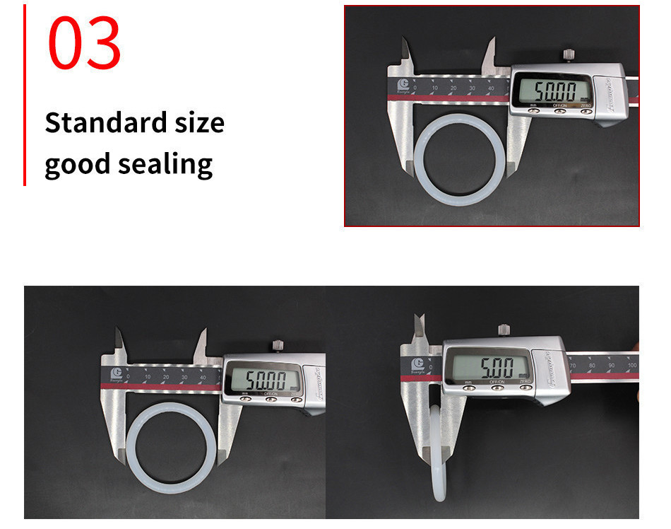 Ouling CS2.5mm Vòng chữ O ID1-135 OD6-140mm Vòng đệm VMQ màu trắng Cao ...