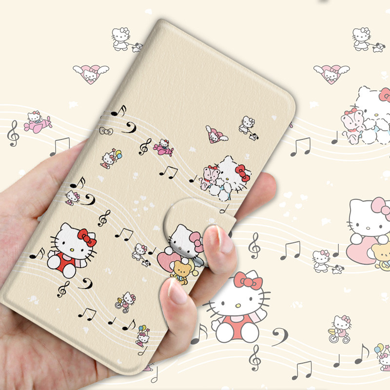 Ốp Da Hoạt Hình Thời Trang Thích Hợp Cho OPPO Reno 10 Pro 11 12 F 5G KT Cat Vỏ Điện Thoại Dễ Thương