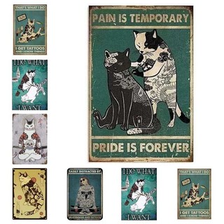Ngộ nghĩnh Mèo Kim Loại Poster Đau Tạm Thời Niềm Tự Hào Là Mãi Tín Hiệu Hình Xăm Shop Giải Trí Thanh Bi-a Hội Trường Câu Lạc Bộ Nhà Sống