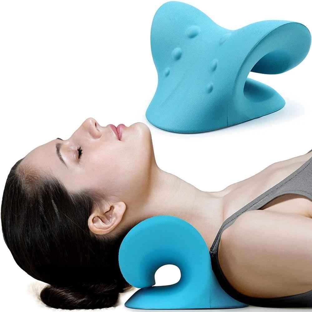 [Cổ phiếu địa phương] Dụng cụ thư giãn cổ tử cung Thiết bị kéo Chiropractic Gối Massage cho dụng cụ Massage căn chỉnh cột sống cổ tử cung