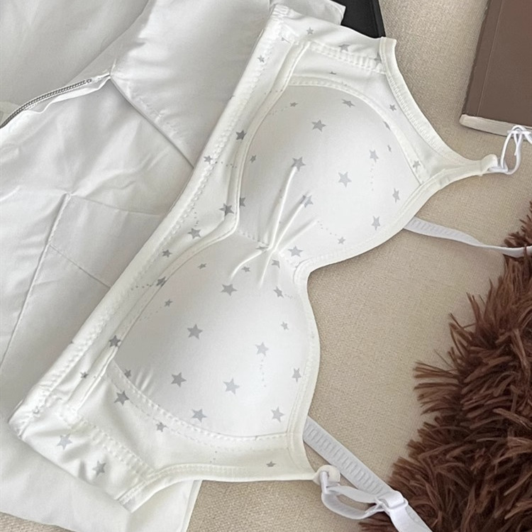 Đáng Yêu Cô Gái Thanh Niên Liền Mạch Áo Ngực Mềm Mại Thoải Mái Cotton Không Dây Quần Lót Nữ Bralette